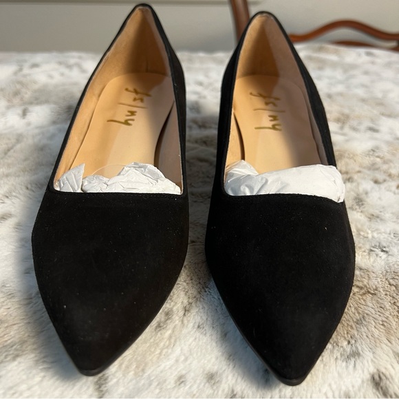 New French Sole Suede Wedge Pumps “Clap” Sz 7 - Picture 5 of 12